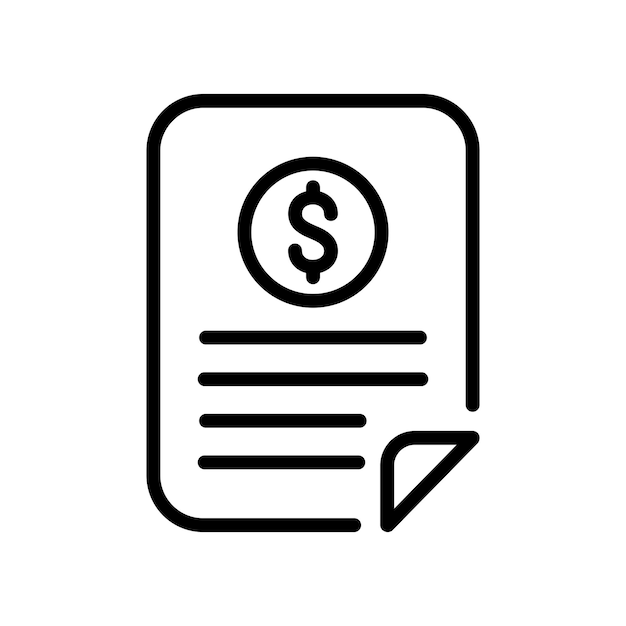 Iconos de documentos financieros