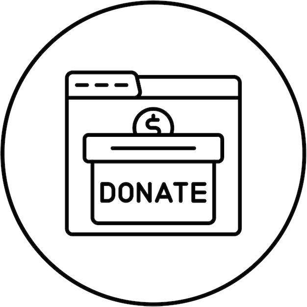 Iconos de donaciones en línea
