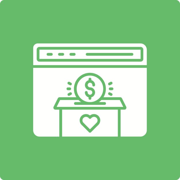 Iconos de donaciones en línea