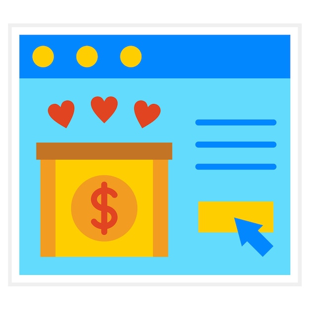 Iconos de donaciones en línea