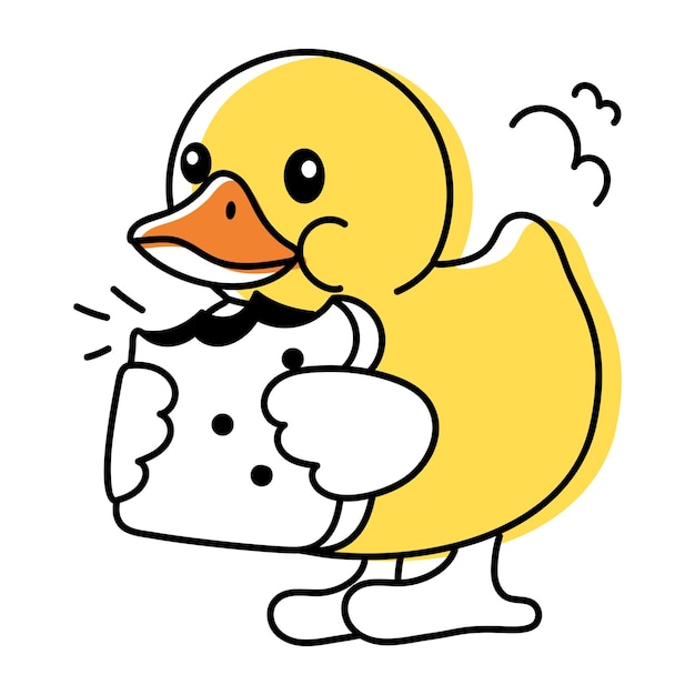 Iconos de Doodle de juguetes de pato