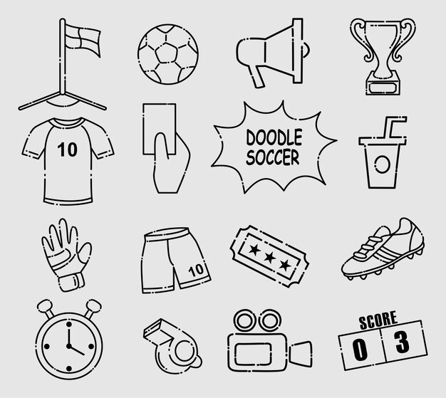 Los íconos de los doodles de fútbol