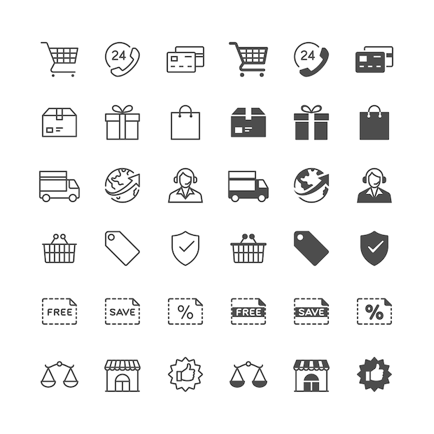 Iconos de e-commerce