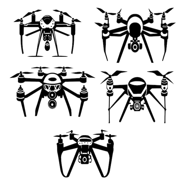 Iconos e ilustraciones de arte vectorial de drones