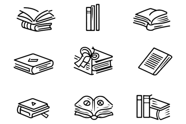 Iconos e ilustraciones de libros