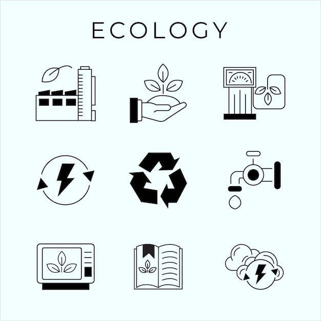iconos de la ecología