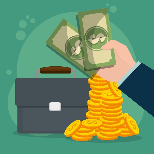 iconos de economía y economía