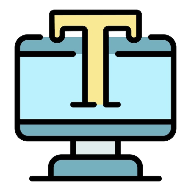 Iconos de editor de texto Contorno de editor de textos Iconos vectoriales de color plano aislado