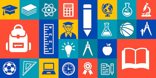 Iconos de la educación y la escuela