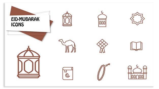 Los íconos de Eid Mubarak