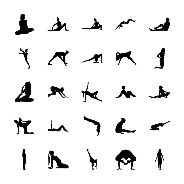 Iconos de ejercicios de gimnasio