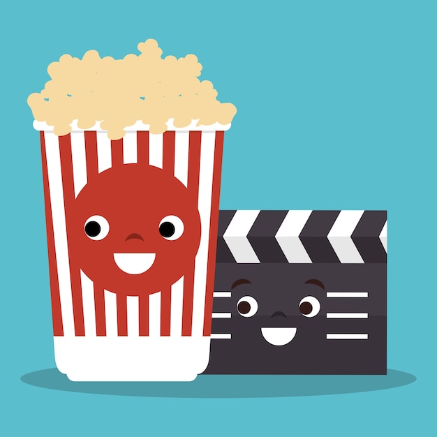 iconos de elementos de cine entretenimiento vector diseño de ilustración