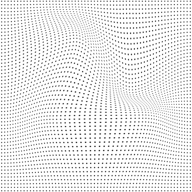 Iconos y elementos gráficos de arte vectorial de semitono de círculo