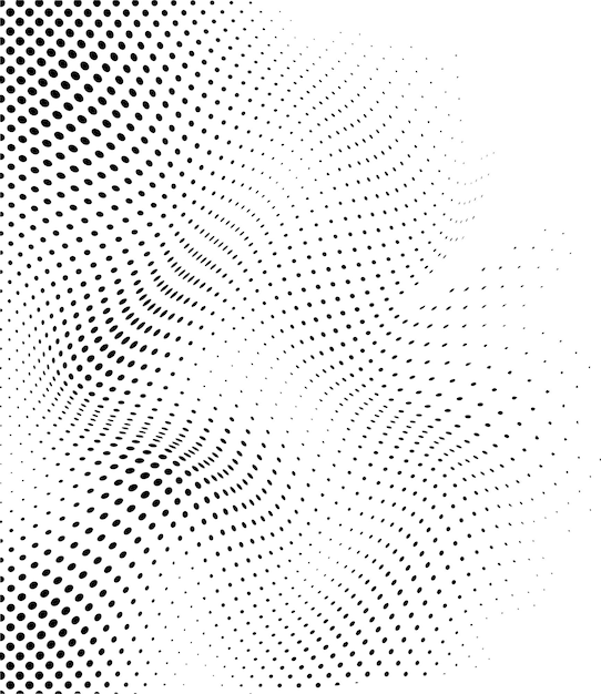 Iconos y elementos gráficos de arte vectorial de semitono de círculo