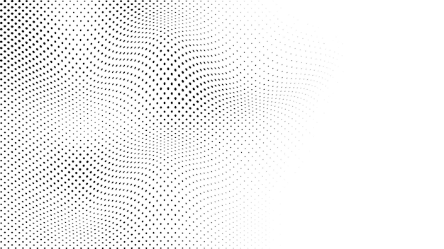 Iconos y elementos gráficos de arte vectorial de semitono de círculo