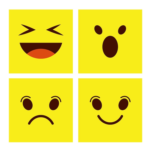 Iconos de emoji y símbolos vectoriales