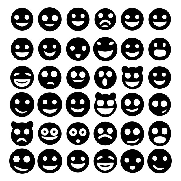 Vector iconos emoji vectoriales gratuitos