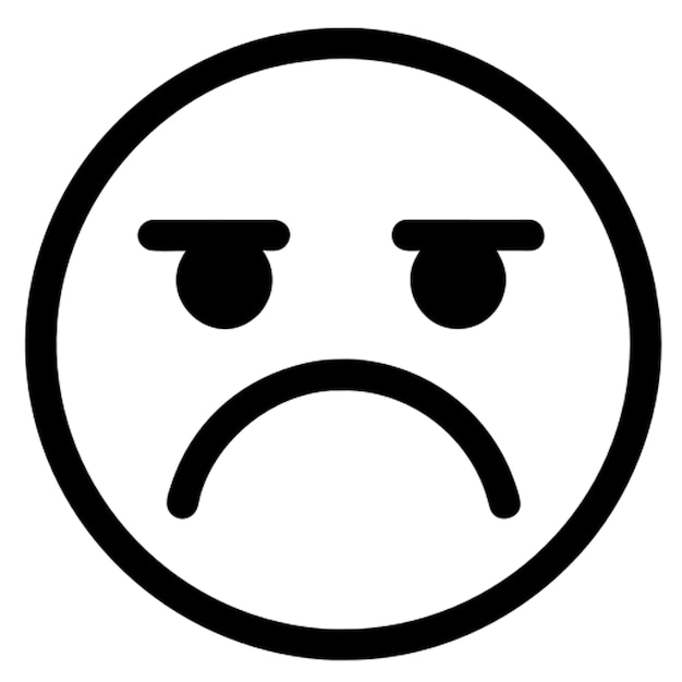 Iconos de emoticones tristes Pictograma
