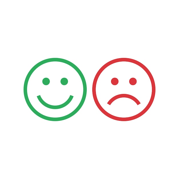 Iconos de emoticonos La emoción se enfrenta a iconos de colores Conjunto de sonrisas