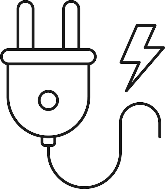 Iconos de enchufe eléctrico