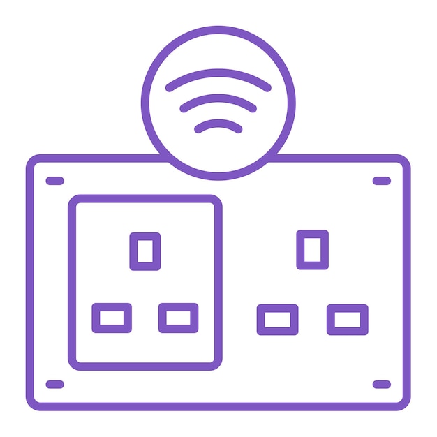 Vector iconos de enchufe inteligente