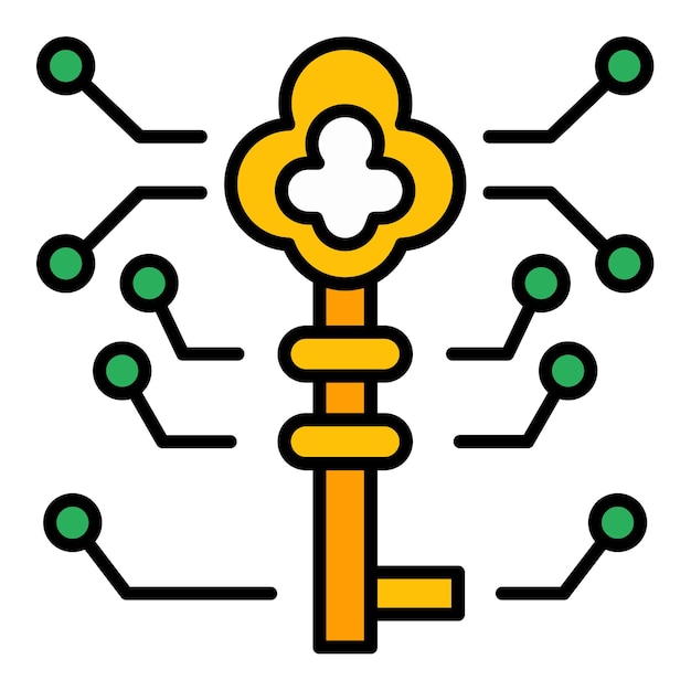Iconos de encriptación de claves