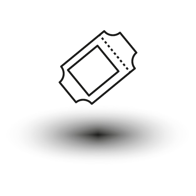 Iconos de entradas Símbolo de admisión sencillo Diseño de pases minimalistas Gráfico vectorial