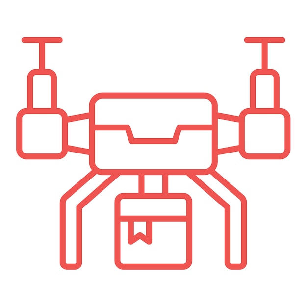 Iconos de entrega con aviones no tripulados