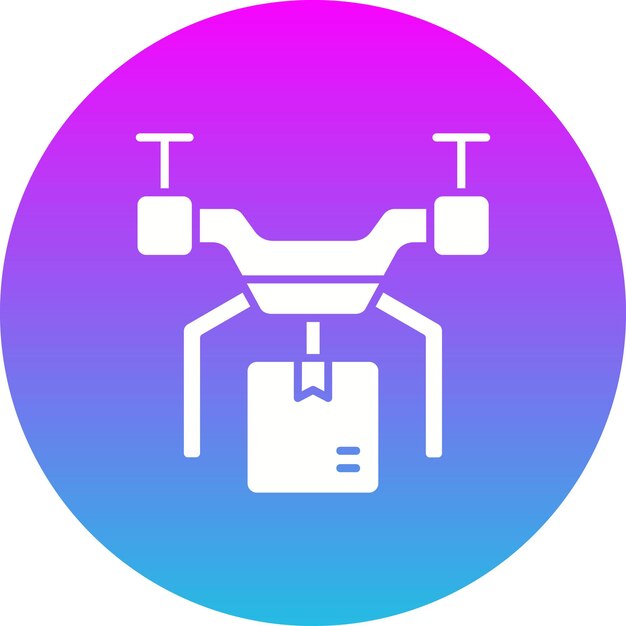 Iconos de entrega con aviones no tripulados