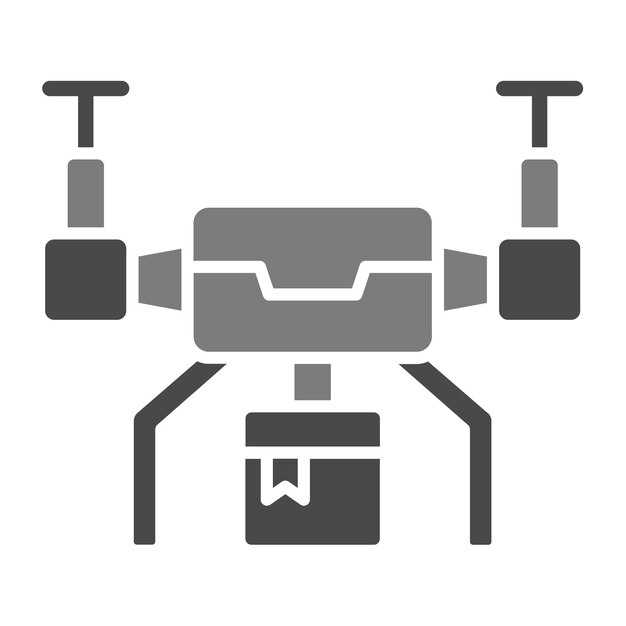 Iconos de entrega con aviones no tripulados