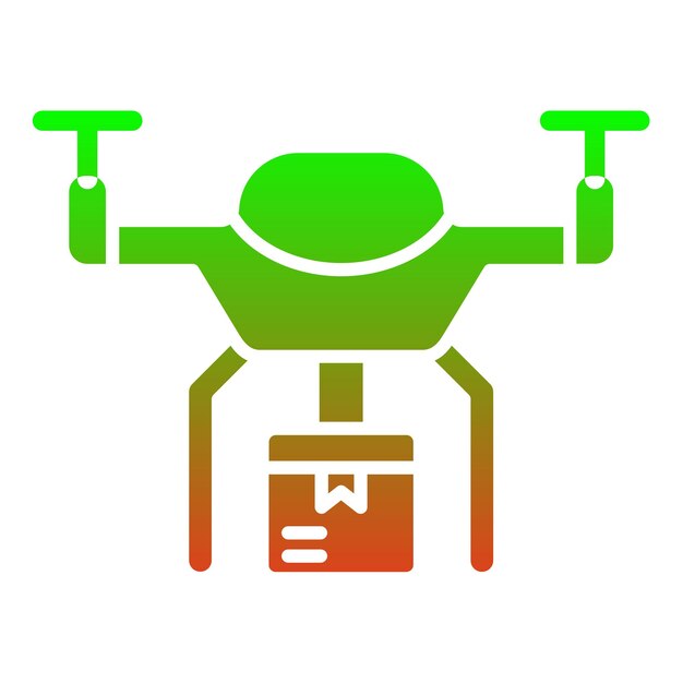 Iconos de entrega con aviones no tripulados