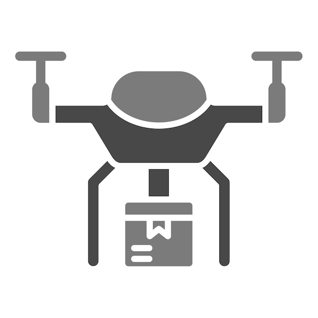 Iconos de entrega con aviones no tripulados