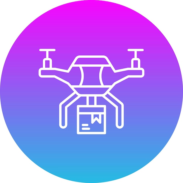 Iconos de entrega con aviones no tripulados