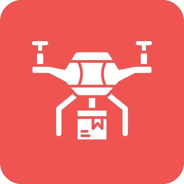 Iconos de entrega con aviones no tripulados
