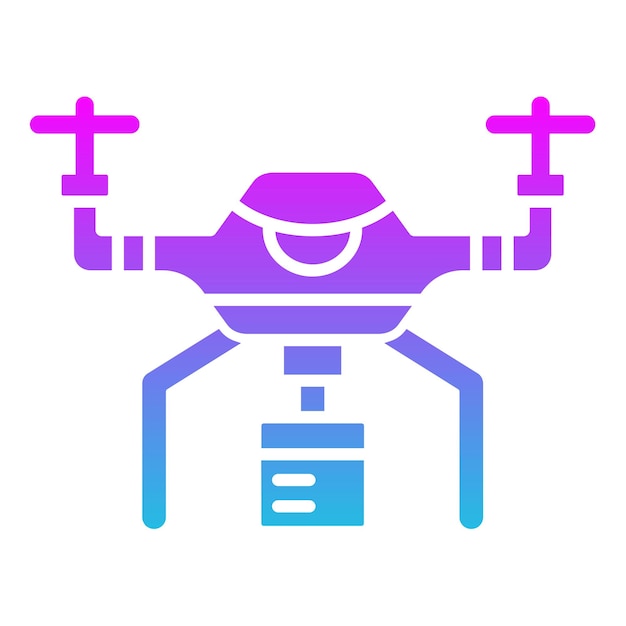 Iconos de entrega con aviones no tripulados
