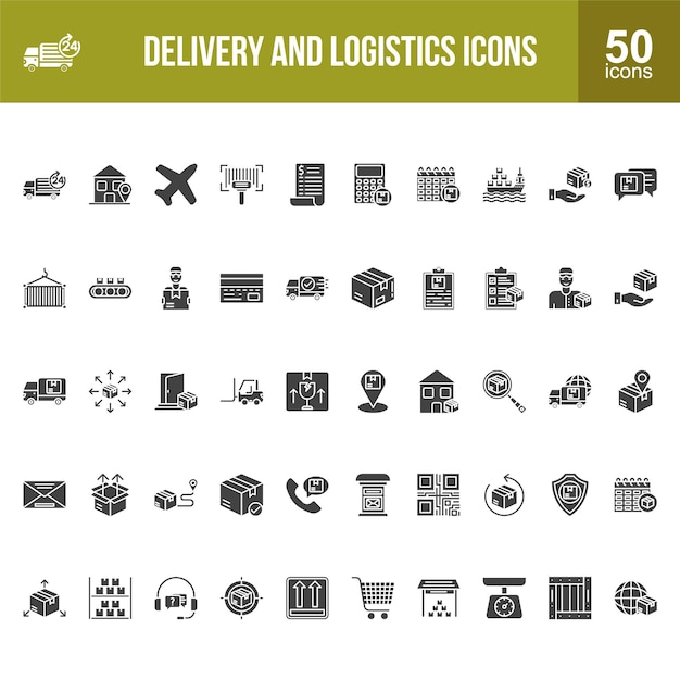 Iconos de entrega y logística