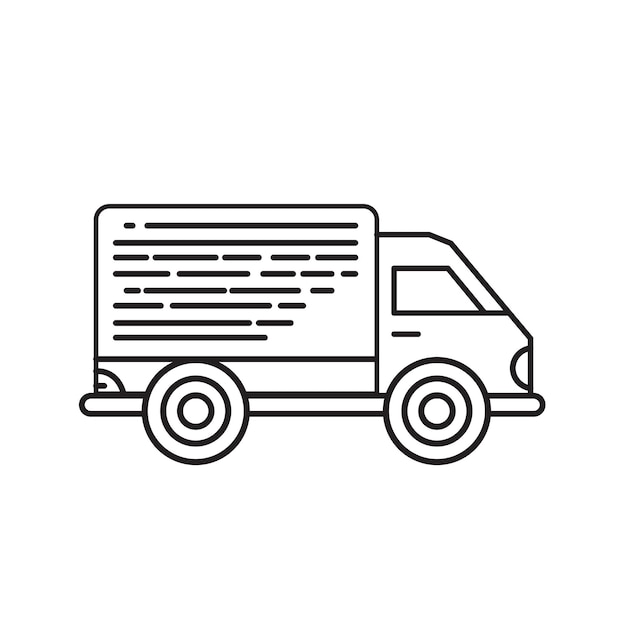 Iconos de entrega mínimos en blanco y negro 11
