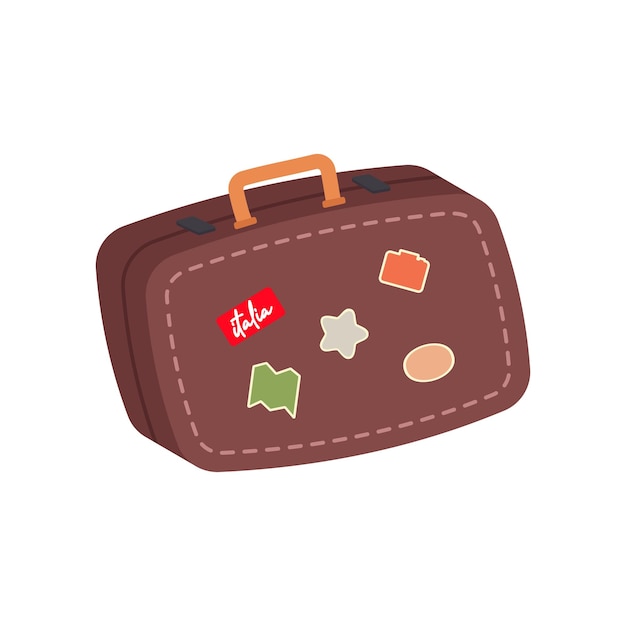 Iconos equipaje Maleta de viaje de verano de estilo plano Maletas y mochilas Ilustración vectorial