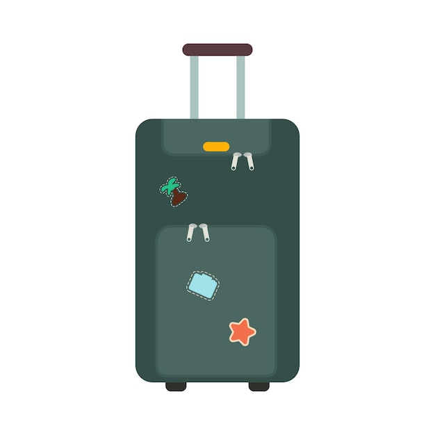 Iconos equipaje maleta de viaje de verano de estilo plano maletas y mochilas vacaciones de ilustración vectorial