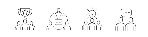 Iconos de equipo Conjunto de iconos de trabajo en equipo