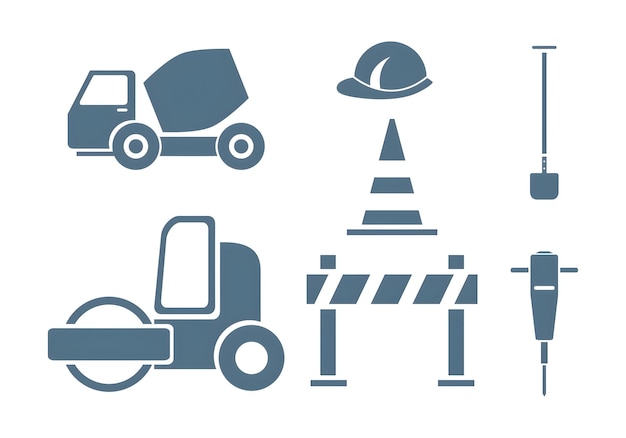 Iconos de equipos de construcción