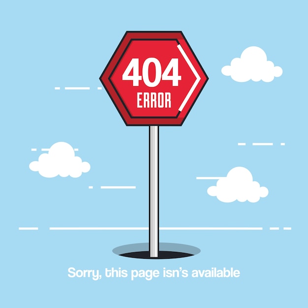 Iconos de error de conexión 404