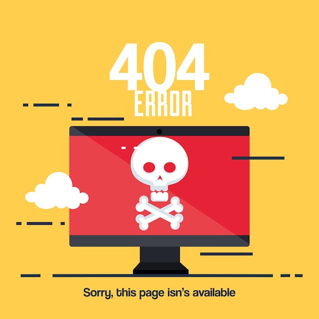 Iconos de error de conexión a internet 404