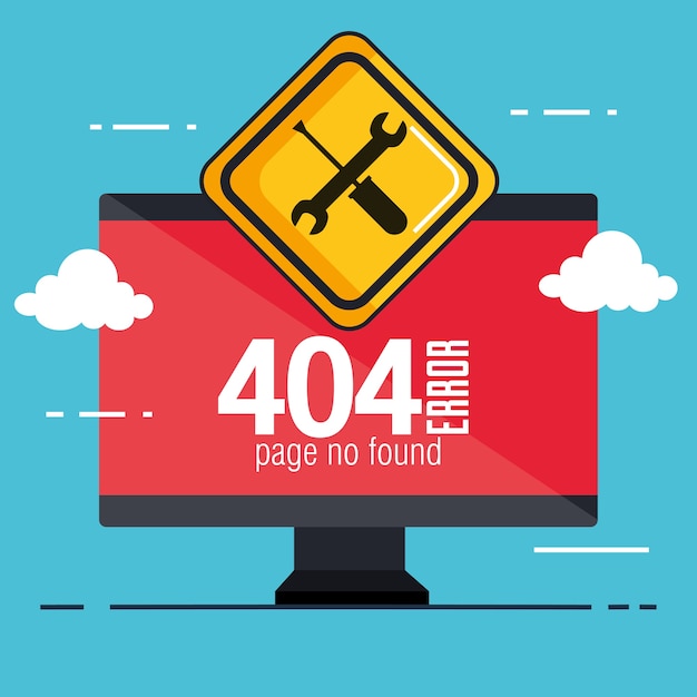 Vector iconos de error de conexión a internet 404