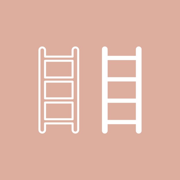 Iconos de escalera conjunto de elementos de diseño vectorial plantilla de logotipo