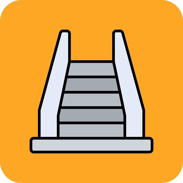 Iconos de las escaleras mecánicas