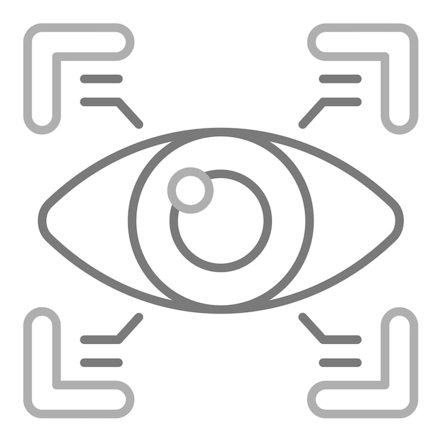 Iconos de escaneo ocular