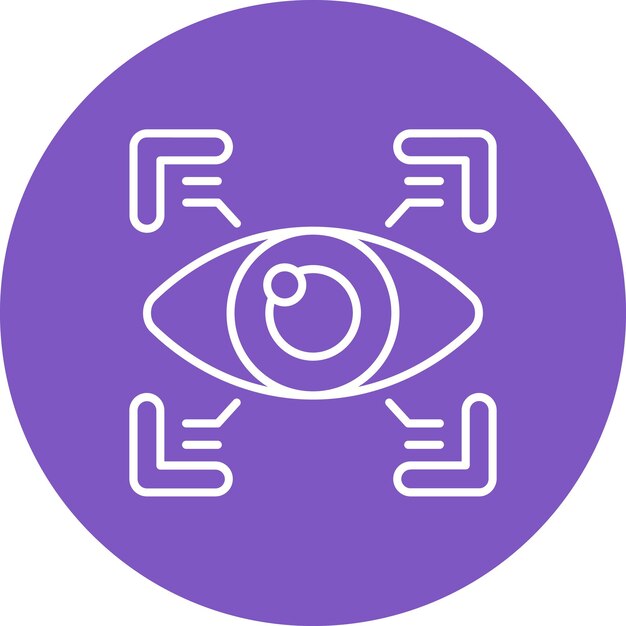 Iconos de escaneo ocular