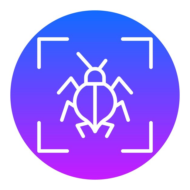 Iconos de escaneo de vectores de virus
