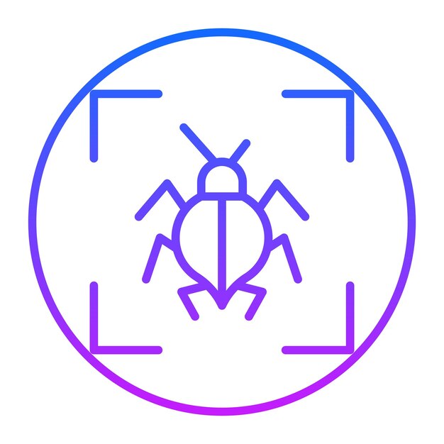 Iconos de escaneo de vectores de virus